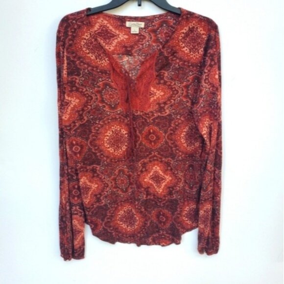 Lucky Peasant Boho Blouse Lace Tassels Large - Picture 13 of 13